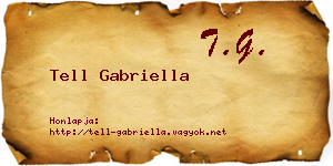 Tell Gabriella névjegykártya